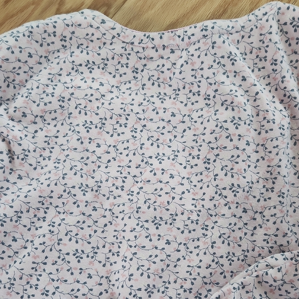 Women's Pink Floral Nightgown long sleeves Large size - Picture 7 of 17